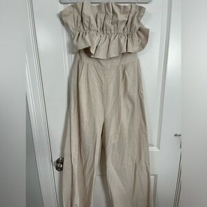 ASTR the label ruffle bodice jumpsuit